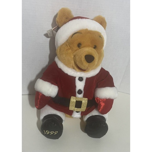 Vintage 1999 Winny the‎ Pooh Plush Toy Santa Claus 13” - Picture 1 of 4